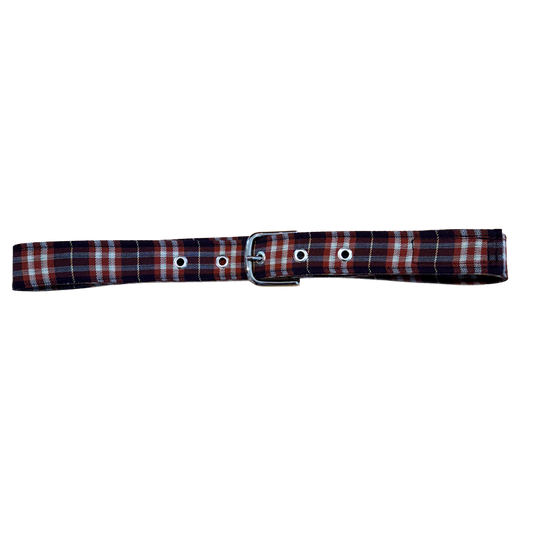 Red Plaid Belt (Cut and Sew Handmade Belt) C.S.A 003