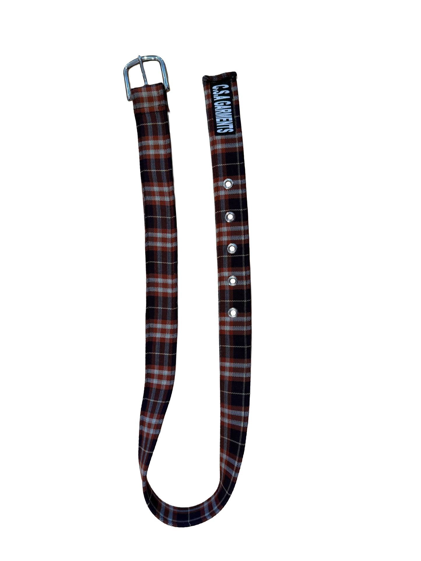 Red Plaid Belt (Cut and Sew Handmade Belt) C.S.A 003