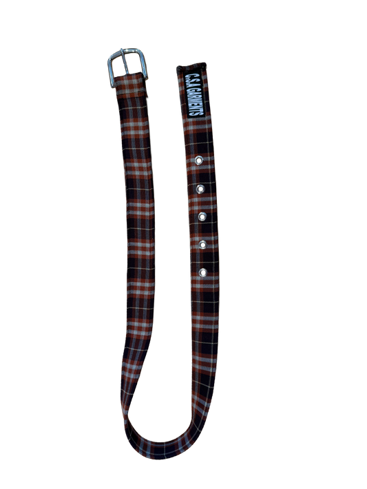 Red Plaid Belt (Cut and Sew Handmade Belt) C.S.A 003
