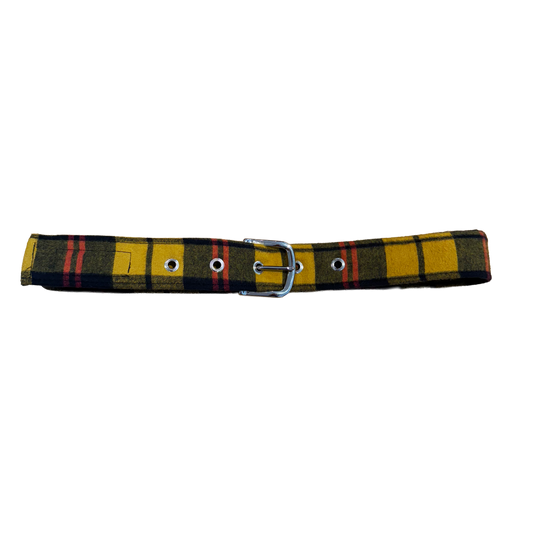 Yellow Plaid Belt (Cut and Sew Handmade Belt) C.S.A 003